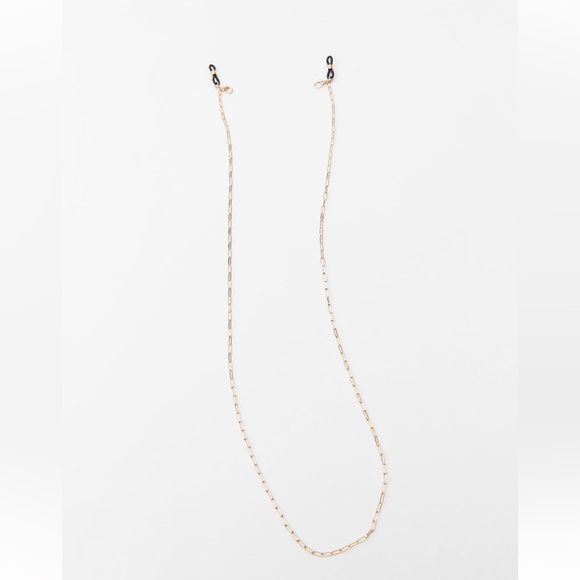 Zara GLASSES LINK CHAIN. Golden. New with Tags. - Picture 3 of 3